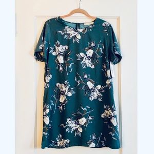 A line floral print dress